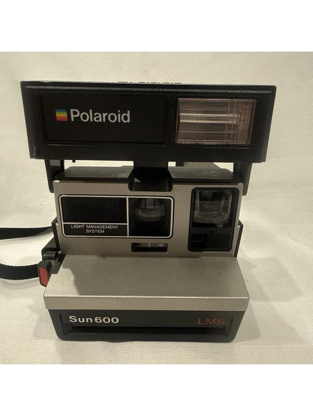Polaroid Sun 600 LMS Instant Film Camera with Strap Tested Works